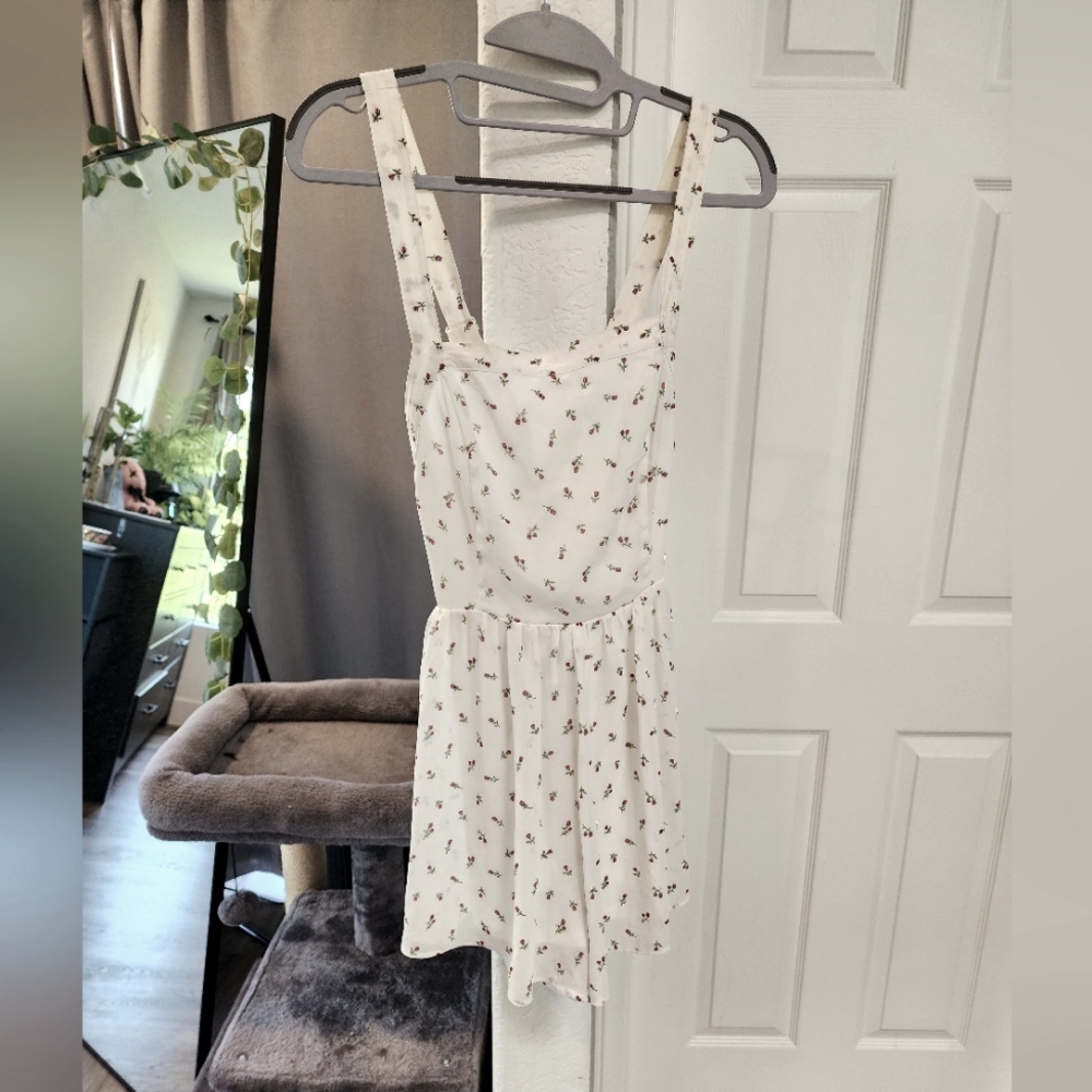 White Romper with Cherries
